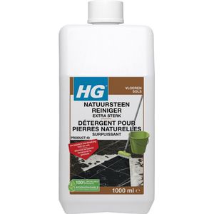 HG Natuursteenreiniger Extra Sterk, Product 40, Verwijdert Vet En Vuil, Herstelt De Glans Op Natuurlijke Stenen En Marmeren Vloeren, Geconcentreerde Reiniger - 1 Liter (213100103)