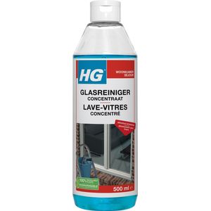 HG - Glasreiniger - Concentraat - 0,5 Ltr - Streeploos Reinigend