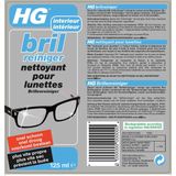 HG - Brillenreiniger - 125ml - Veilig Reinigen en Ontvetten van Brillen
