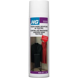 HG Tegen Nare Geurtjes In Textiel En Kleding, Textiel Verfrisser, Textiel Spray, Elimineert Alle Nare Geurtjes In De Kern, Effectieve Geurverwijderaar, Geurneutralisator - 400ml (429040103)