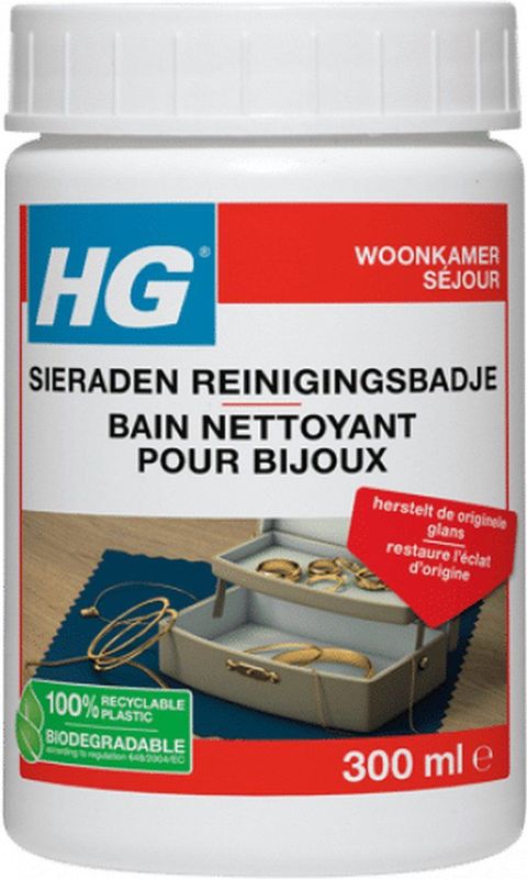 HG - Sieraden Reinigingsbadje - 300ml - Geschikt voor Gouden en Zilveren Sieraden