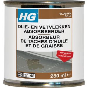 HG Tegel en Natuursteen Olie- en Vetvlekken Absorbeerder (product 42) 250ml