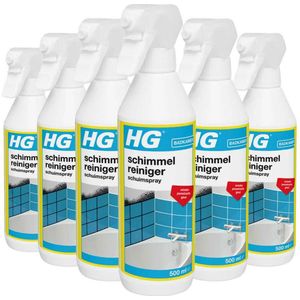 6x HG Schimmel & Aanslagreiniger Schuimspray 500 ml