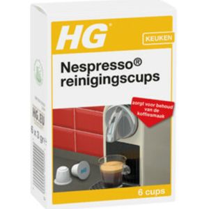 6x HG Nespresso Reinigingscups 6 stuks