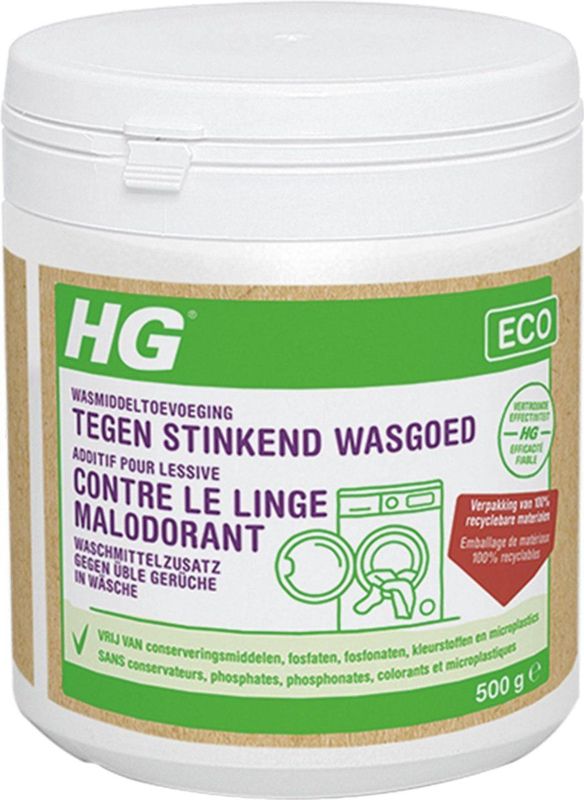 HG - ECO - Wasmiddeltoevoeging - Tegen Stinkend Wasgoed - 500 g