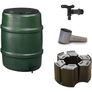 Regenton voordeelset: Harcostar 114liter groen + Harcostar standaard + Harcostar vulautomaat 70/80mm