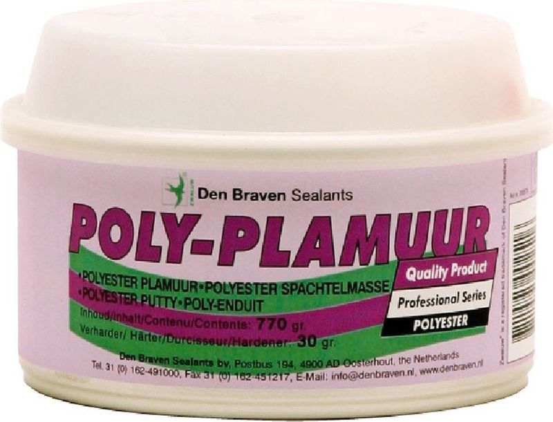 Zwaluw - Den Braven - Polyplamuur - 0.8kg - Polyesterharsen