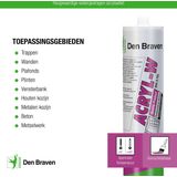 Den Braven - Zwaluw Acryl-W Acrylaatkit - Grijs - 1 Stuk