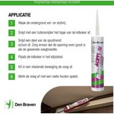 Den Braven - Zwaluw Acryl-W Acrylaatkit - Grijs - 1 Stuk