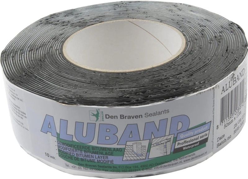 Zwaluw - Aluband - Afdichtband - Aluminiumkleur - 10cm x 10m - Zelfklevend