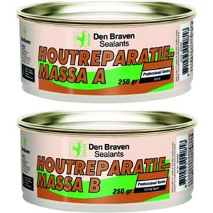 Den Braven - Zwaluw Houtreparatiemassa - 2K - 500 gram - Houtreparatie Vulmiddelen