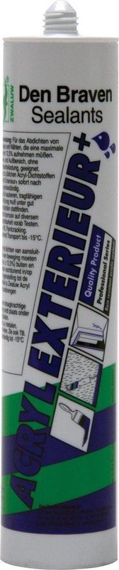 Zwaluw Den Braven 10685001 Acryl Exterior+ Acrylaatkit - Grijs - 310ml