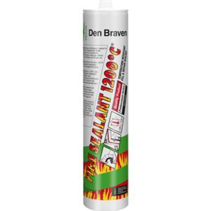 Den Braven Zwaluw Fire Sealant 1200C 310 ml Zwart - Hittebestendige Pasta