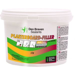 Zwaluw Den Braven 12002321 Plasterboard Filler Vulpasta - Wit - 5000ml
