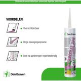 Zwaluw - Hybriseal - Beglazingskit - Creme-wit - 290ml