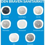 Zwaluw 12012312 Silicone-COLOURS + Natural Stone Siliconenkit - Anthracite Grey - 310ml