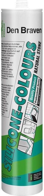 Zwaluw 12012312 Silicone-COLOURS + Natural Stone Siliconenkit - Anthracite Grey - 310ml