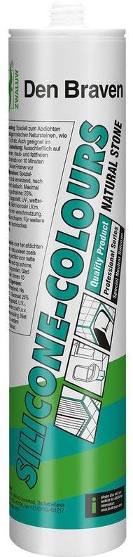 Zwaluw 12012329 Silicone-COLOURS + Natural Stone Siliconenkit - Grey Aluminium - 310ml