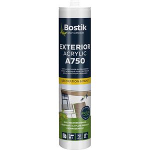 Bostik A750 Acrylkit wit overschilderbaar binnen/buiten 310ml - 30614682