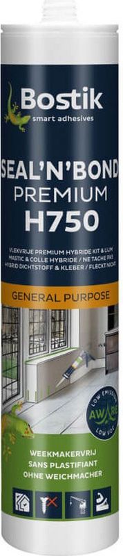 Bostik Hybride Kit en Lijm - H750 - Zwart - Koker 290 ml