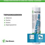 Den Braven - Zwaluw Silicone NO & Sanitair - Wit - 1 Stuk