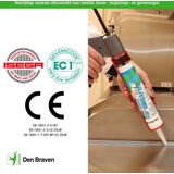 Den Braven - Zwaluw Silicone NO - Zilvergrijs - 1 Stuk