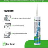 Den Braven - Zwaluw Silicone NO - Zilvergrijs - 1 Stuk