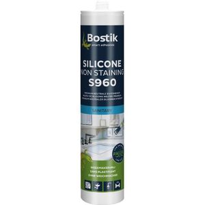 Bostik sanitairkit S960 sil. n-staining wit koker 310ml