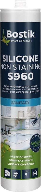 Bostik - S960 - Siliconenkit - Transparant Grijs - Koker 310 ml