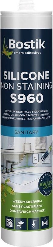 Bostik - S960 - Siliconenkit - Transparant - Koker 310 ml