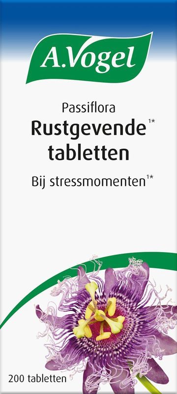 A.Vogel Passiflora Rustgevende tabletten - Passiebloem helpt bij stressmomenten.* - 200 st
