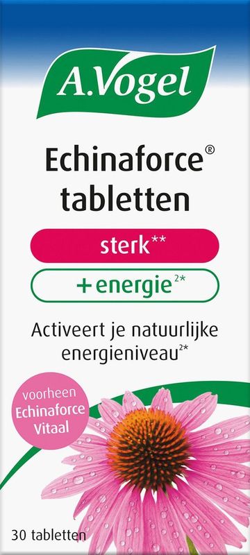 A.Vogel Echinaforce sterk + energie tabletten - Krachtige formule.** Echinacea ondersteunt de weerstand.* - 30 st