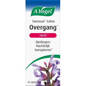 A.Vogel Famosan Overgang Salvia sterk tabletten - Krachtige formule. Helpt bij opvliegers en nachtelijk transpireren - 25 st