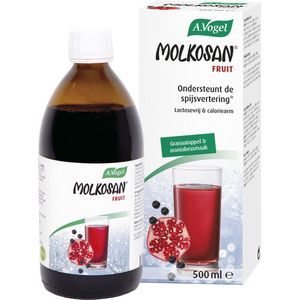 A.Vogel Molkosan Fruit drank - 100% natuurlijk product uit gezuiverde en geconcentreerde melkwei. Calcium ondersteunt de spijsvertering. - 500 ml