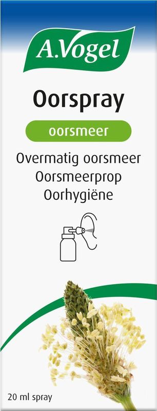 A.Vogel Oorspray oorsmeer spray - Overmatig oorsmeer, oorsmeerprop, oorhygiëne. - 20 ml