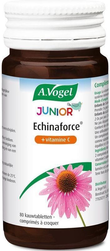 Echinaforce Junior + Vitamine C - 80 Tabletten - Natuurlijke Vitamine C - Rode Zonnehoed Extract