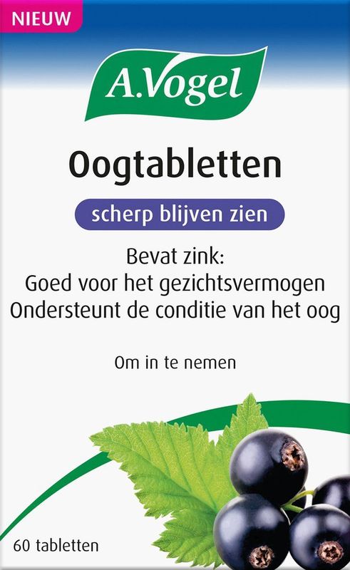 A.Vogel Oogtabletten tabletten - Helpt om scherp te blijven zien1 - 60 st