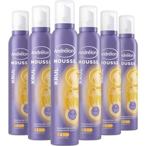 Andrélon Perfecte Krul Styling Haarmousse - 6 x 200 ml - Voordeelverpakking