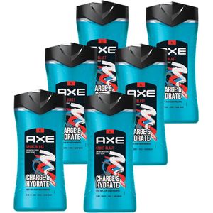 Axe - 3-in-1 Douchegel, Facewash & Shampoo Mannen - Sport Blast – 12 uur Lange Verleidelijk Frisse Citrusgeur– Revoluntaire Dual-Action Techologie - Voordeelverpakking 6 x 400 ml