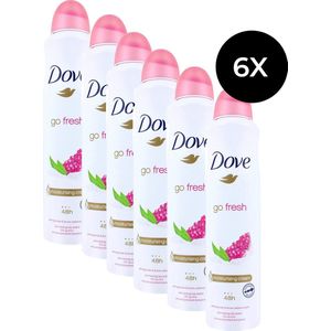 Dove Go Fresh Deodorant Spray Pomegranate And Lemon Verbena - 6 x 250 ml