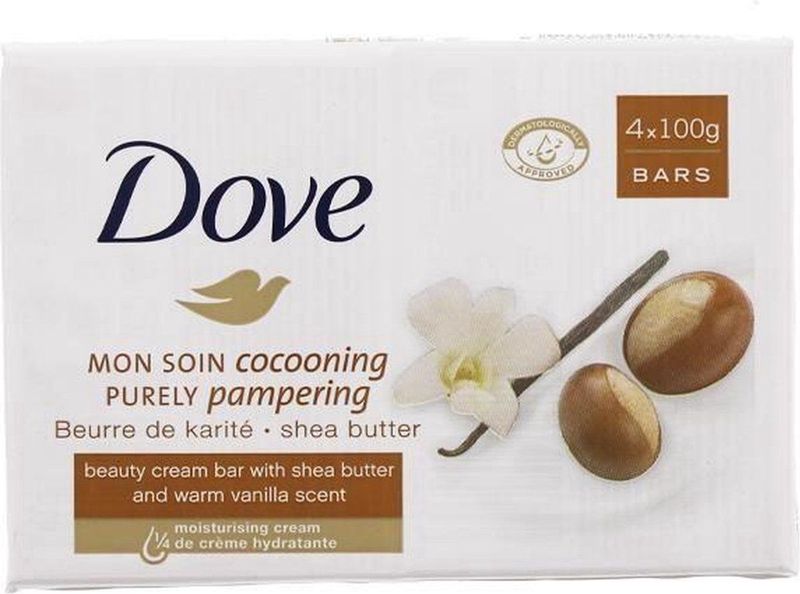 Dove - Zeeptablet - Shea Butter - 4x100 gram