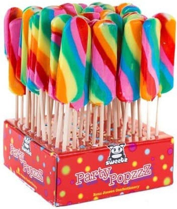 Holland Foodz Regenboog Lollie Lang - 10 stuks