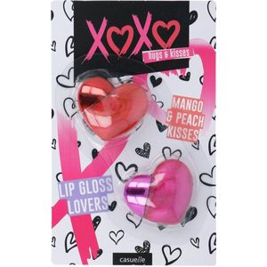 Casuelle - XOXO Lipgloss Hartjes - Lippenverzorging - Glanzend - Roze
