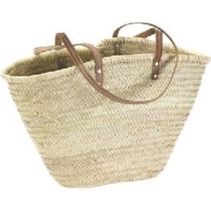 Castillo Long Beach - Rieten Strandtas/Boodschappentas - 100% natuurproduct - Rieten Boodschappenmand - Strandtassen