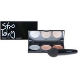 Casuelle - Highlighter/Contour Make-up Set - 3 Kleuren Gezichtspoeder - Inclusief Blending Spons