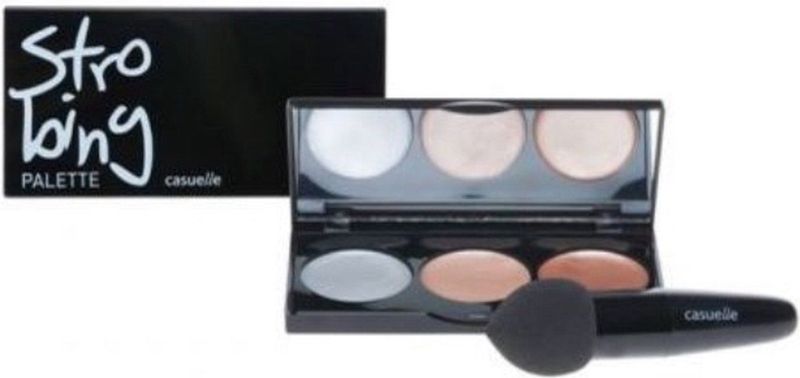 Casuelle - Highlighter/Contour Make-up Set - 3 Kleuren Gezichtspoeder - Inclusief Blending Spons