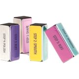 Manicure 4 staps polijst en vijlblok (1 stuk) assorti