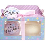 Treffina - Source Balance Cake House - Badgeschenkset - Roze Blauw - Kunststof Blik - 2 x Fizzer