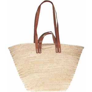 Castillo Dominica Rieten Strandtas / Boodschappentas / Boodschappenmand - 100% natuurproduct