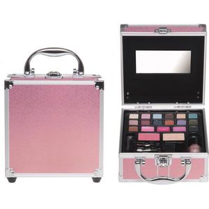 alu mini cosmetica koffer - finish in roze